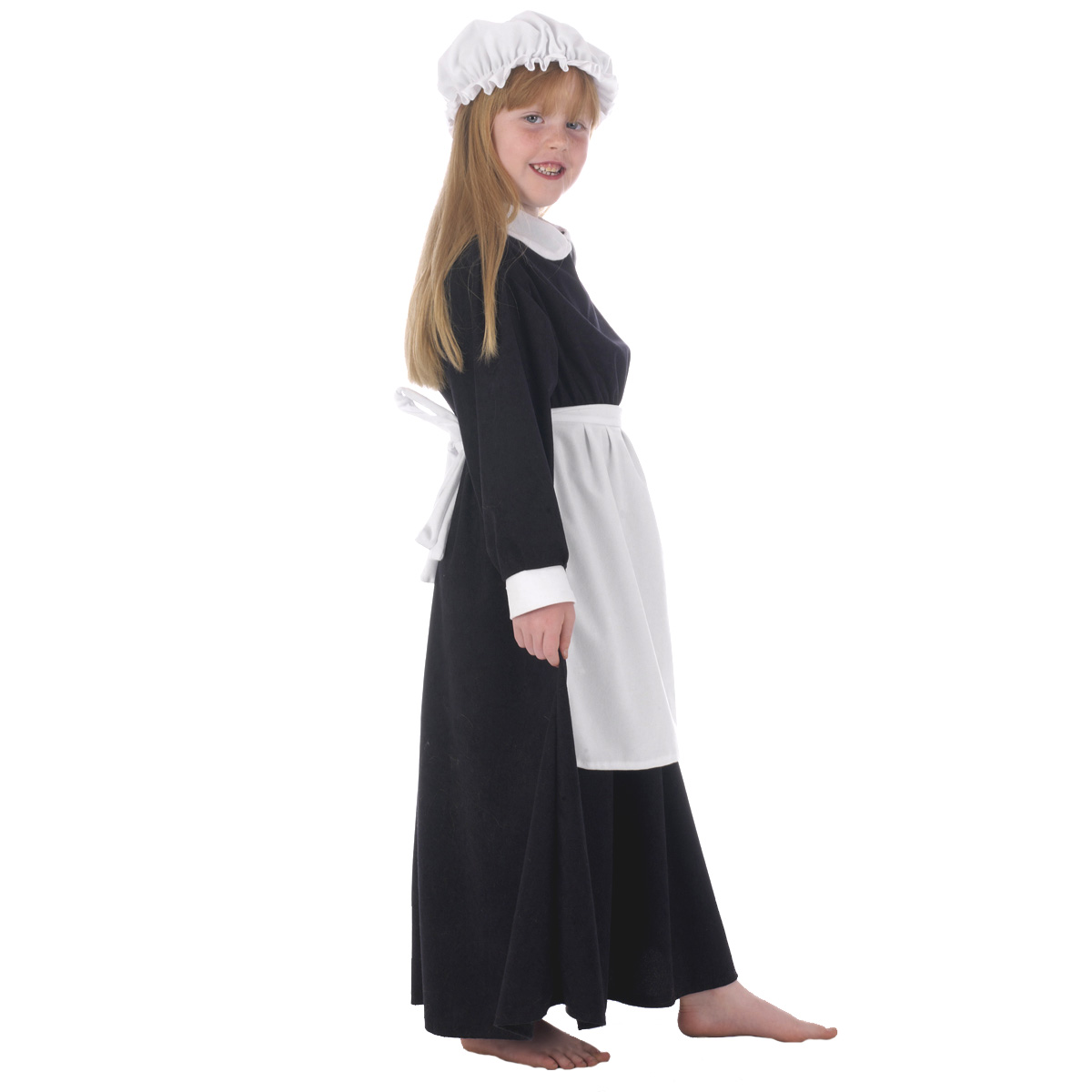 Childrens Girls Fancy Dress Victorian School Girl Costume Kids Childs Outfit New 